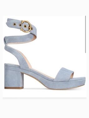 Coach Serena Suede Platform Sandal: in light blue women’s sz 9